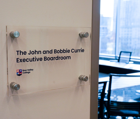 Bow Valley College renames Executive Board Room after inaugural Board Chair