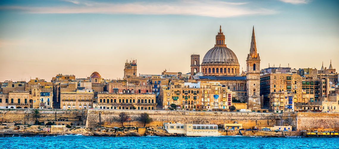 The Grand Harbour in Valetta, Malta
